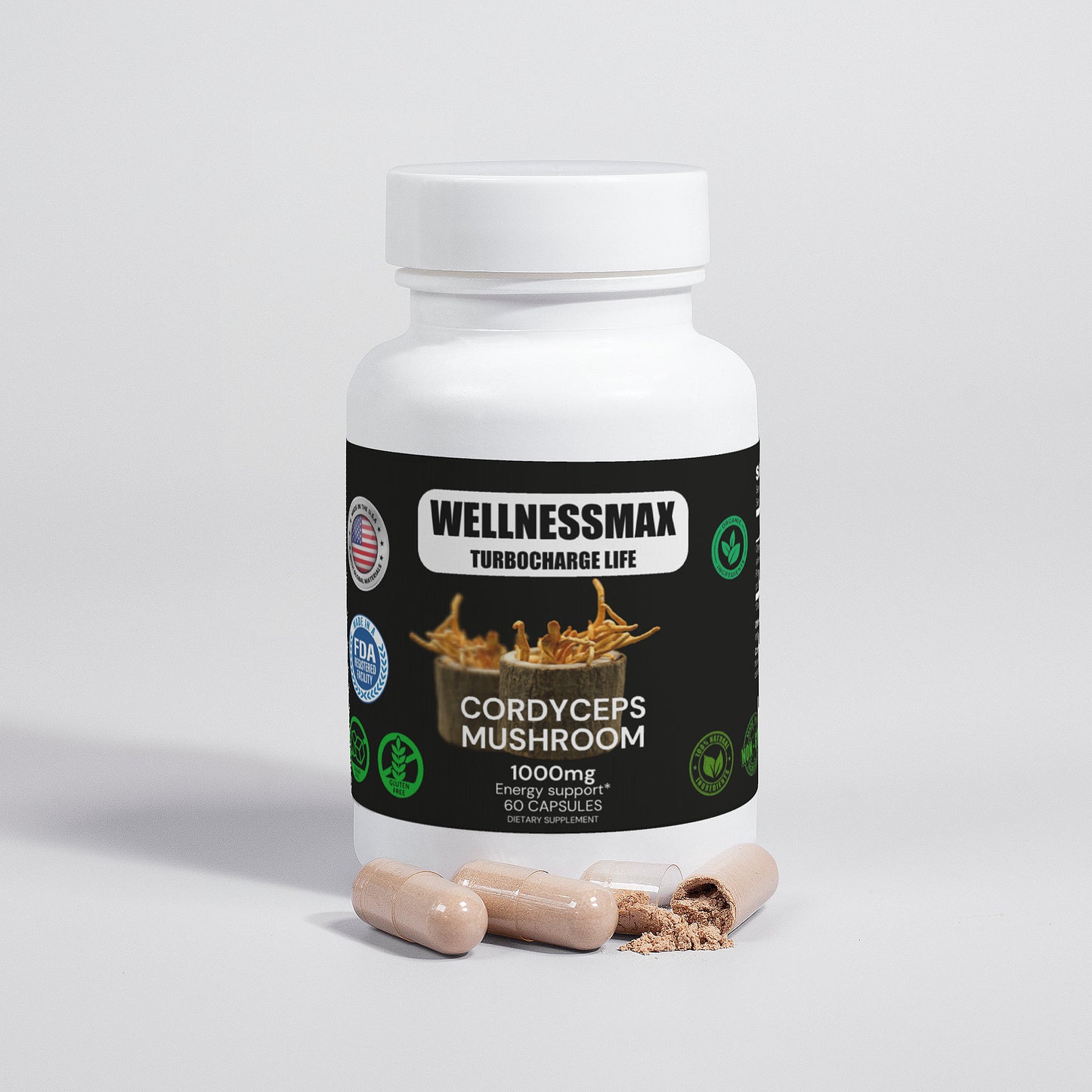 Cordyceps Mushroom Capsules | Superfood Supplement