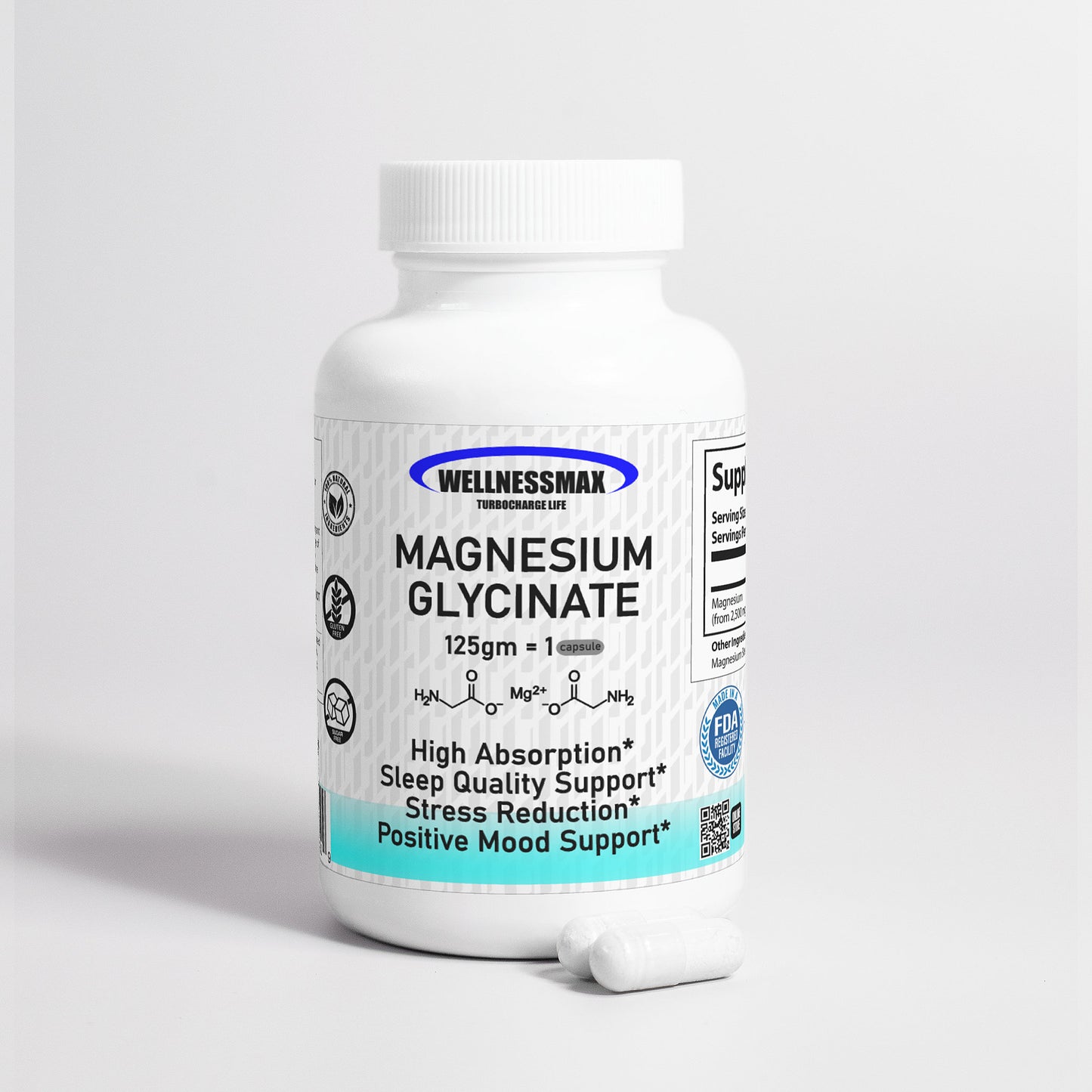 Magnesium Glycinate Best Magnesium for Sleep support | Glicinato de Magnesio