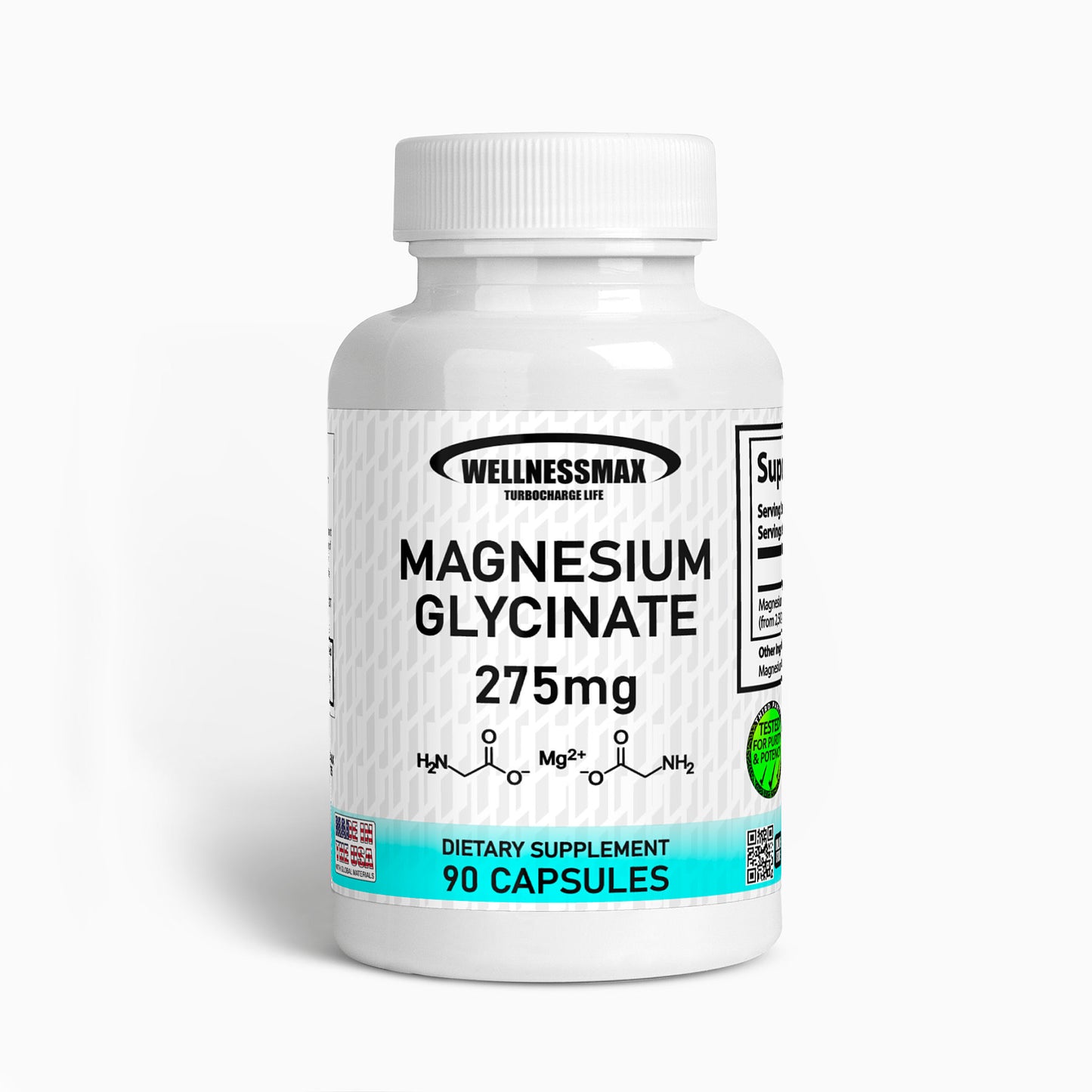 Magnesium Glycinate Best Magnesium for Sleep support | Glicinato de Magnesio