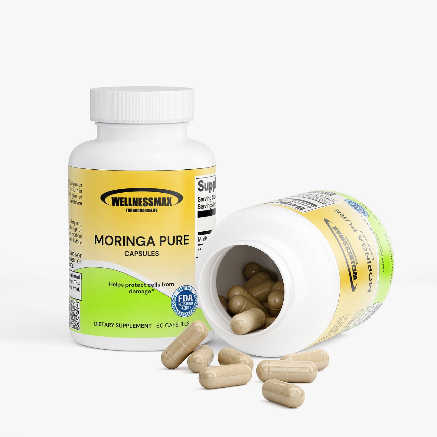 Cápsulas de Moringa - 800 mg por porción