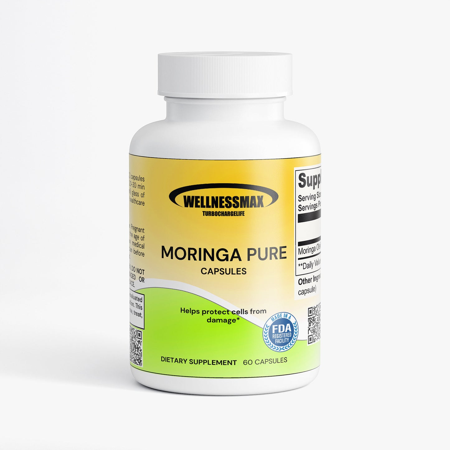 Cápsulas de Moringa - 800 mg por porción