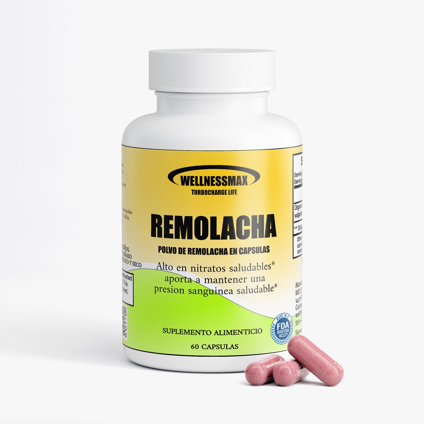 Remolacha - Suplemento en Cápsulas.