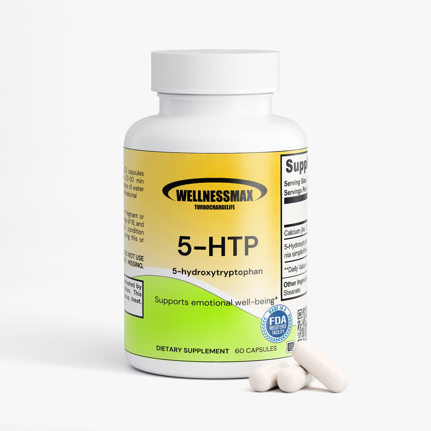 5-Hydroxytryptophan 5-HTP 200mg Plus Calcium