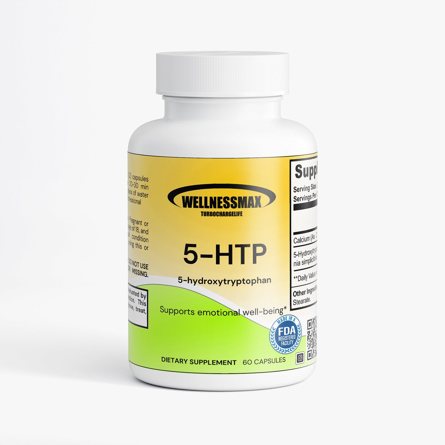 5-Hydroxytryptophan 5-HTP 200mg Plus Calcium