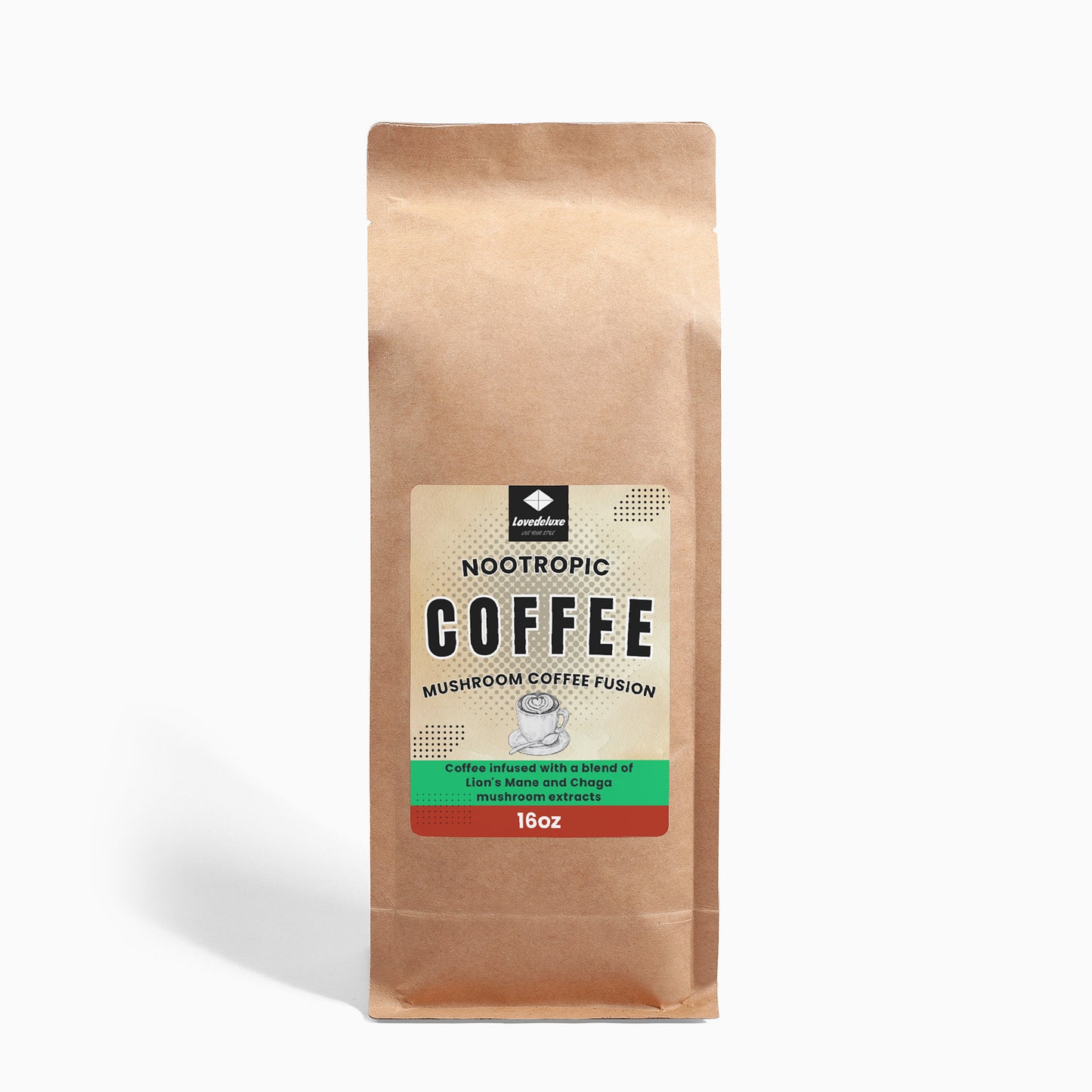 Mushroom Coffee Fusion - Lion’s Mane & Chaga 16oz