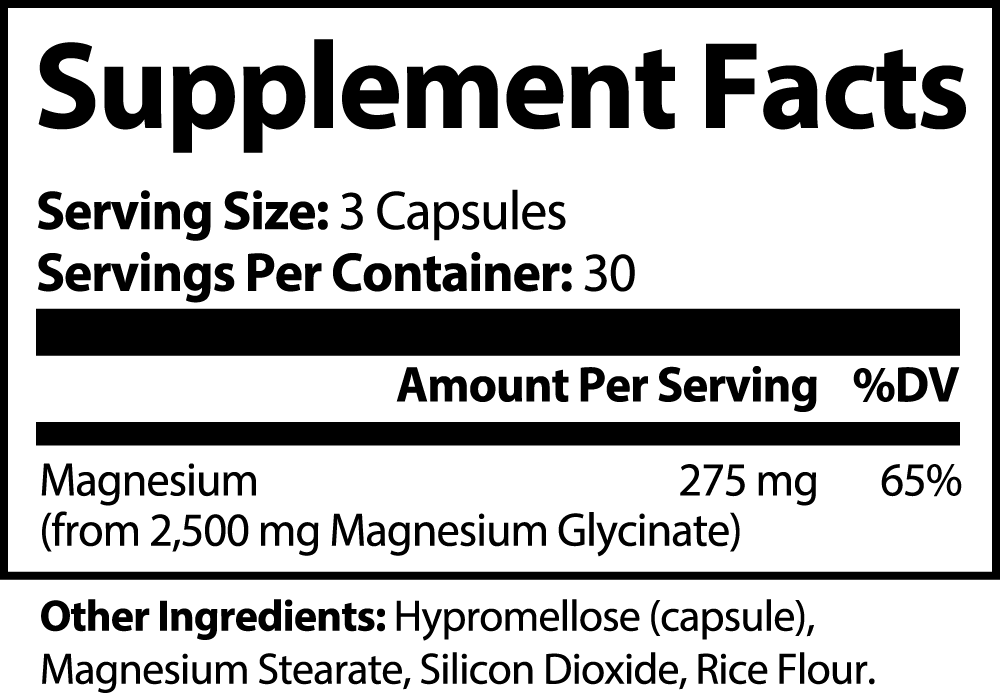 Magnesium Glycinate Best Magnesium for Sleep support | Glicinato de Magnesio