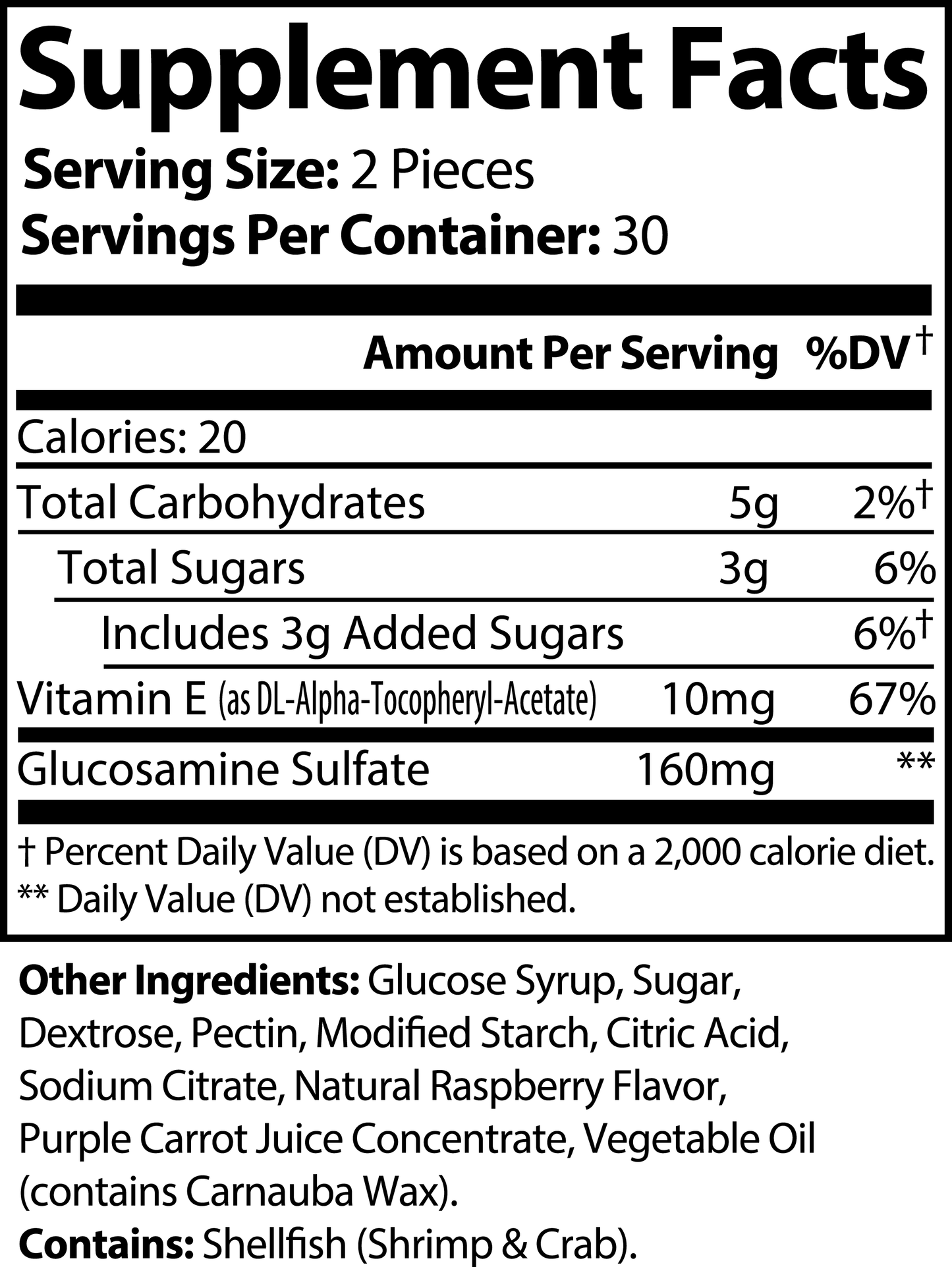 Glucosamine Joint Support Gummies With Vitamin E
