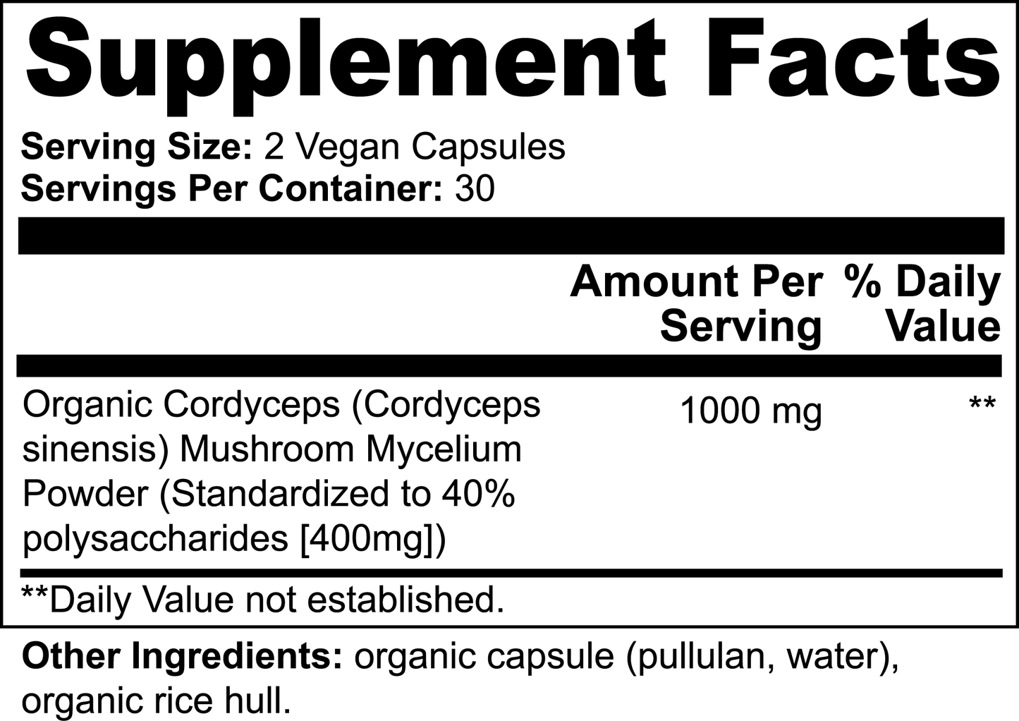Cordyceps Mushroom Capsules | Superfood Supplement