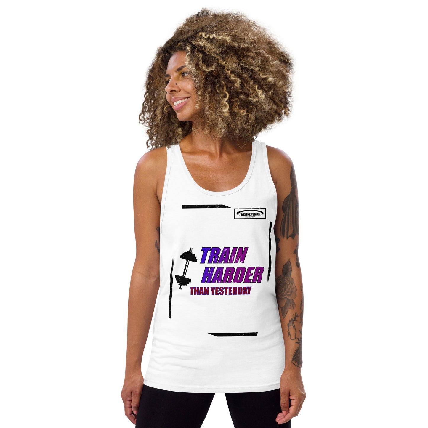 Train Harder Than Yesterday - Men's Tank Top Gym Shirt.