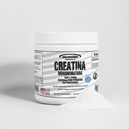 Creatina Monohidratada 100% Pura | Aumenta el tamaño muscular.