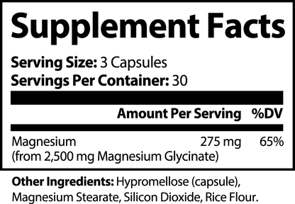 Magnesium Glycinate Best Magnesium for Sleep support |  Glicinato de Magnesio