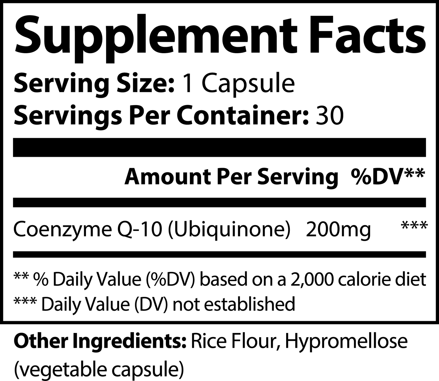 CoQ10 200mg - Heart Health Supplement