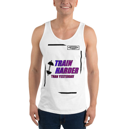 Train Harder Than Yesterday -  Men's Tank Top Gym Shirt.